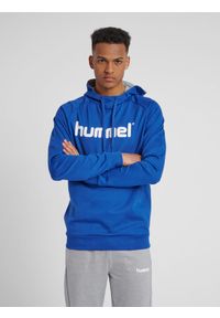 Bluza do piłki ręcznej męska Hummel Cotton Logo z kapturem. Typ kołnierza: kaptur. Kolor: niebieski