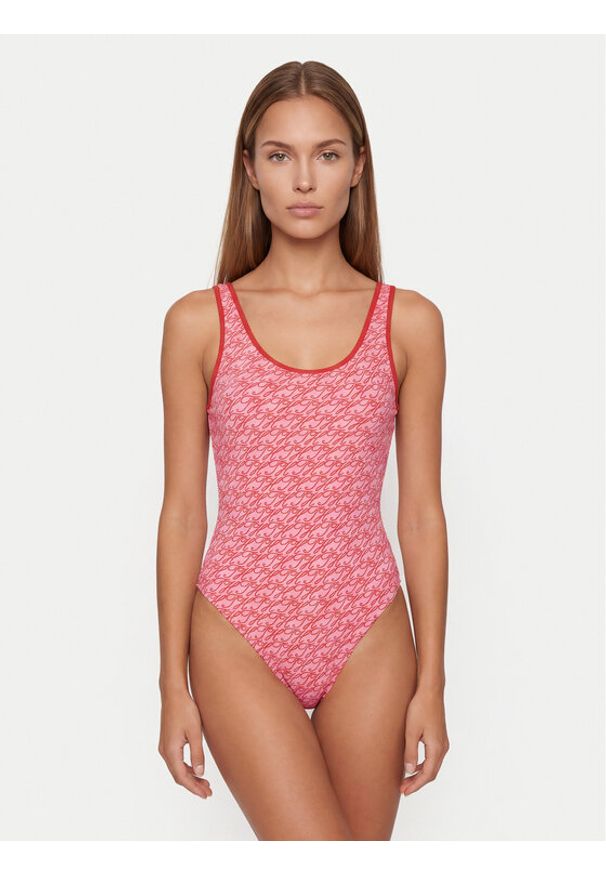 TOMMY HILFIGER - Tommy Hilfiger Strój kąpielowy UW0UW06465 Różowy jasny. Kolor: różowy. Materiał: syntetyk