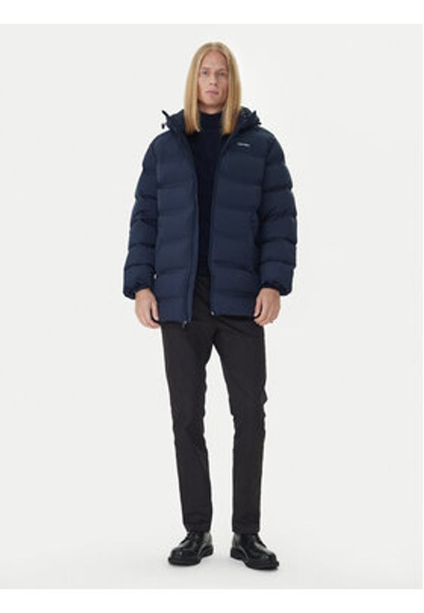 Calvin Klein Kurtka puchowa LV04LD516G Niebieski Regular Fit. Kolor: niebieski. Materiał: syntetyk