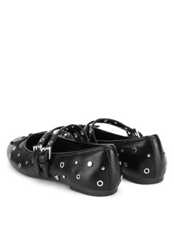 Jenny - JENNY Baleriny LS4193-58 Czarny. Kolor: czarny. Materiał: syntetyk, materiał