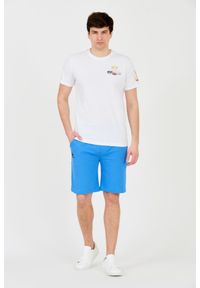 La Martina - LA MARTINA Biały męski t-shirt Jersey, Rozmiar M. Kolor: biały. Materiał: jersey #6