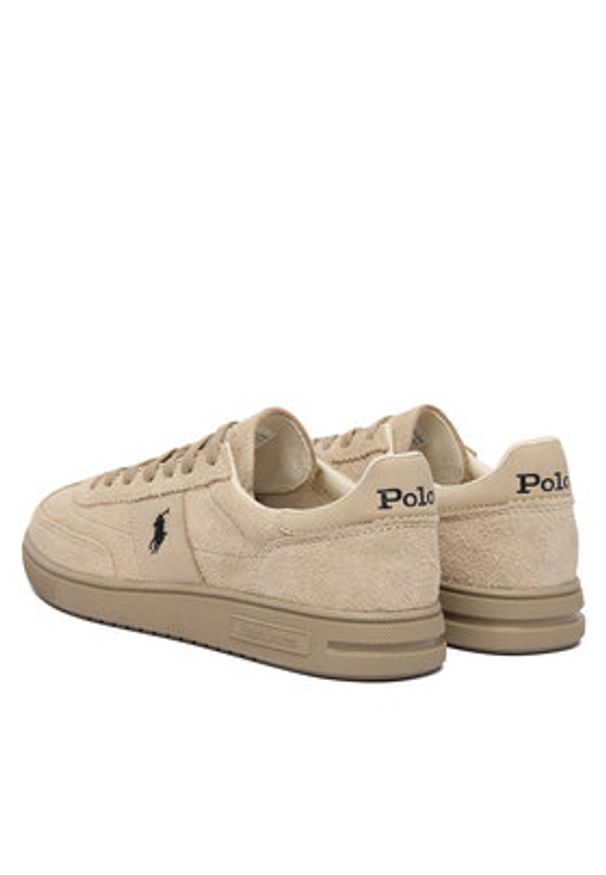 Polo Ralph Lauren Sneakersy 809P01617002 Beżowy. Kolor: beżowy. Materiał: zamsz, skóra