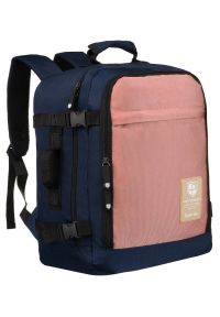 Plecak podróżny z portem USB Peterson PTN APP-0266 granatowy. Kolor: niebieski. Materiał: materiał #1