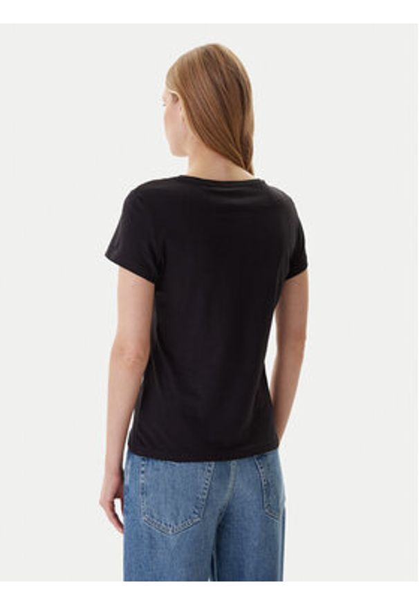 Mustang T-Shirt Loa 1016754 Czarny Slim Fit. Kolor: czarny. Materiał: bawełna