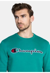 Bluza męska Champion Organic Cotton Blend Script Logo (216471-GS091). Kolor: zielony. Materiał: materiał. Styl: elegancki, sportowy #2