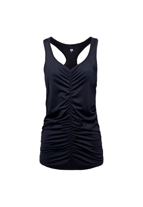 IQ - Tank Top Damski Marszczony Trening Ilaos. Kolor: czarny
