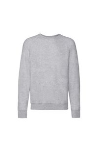FRUIT OF THE LOOM - Lekki Męski Sweter Raglanowy. Kolor: szary. Długość rękawa: raglanowy rękaw