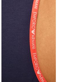 Emporio Armani - Koszula nocna. Kolor: niebieski. Materiał: bawełna, dzianina, poliamid, elastan. Wzór: gładki #3