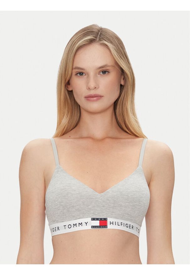 TOMMY HILFIGER - Tommy Hilfiger Biustonosz braletka UW0UW05715 Szary. Kolor: szary. Materiał: bawełna