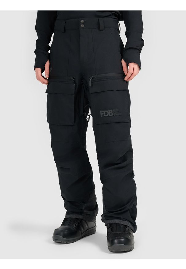4f - 4F Spodnie snowboardowe membrana 15000 męskie - czarne XXL. Kolor: czarny. Materiał: poliester, materiał. Sezon: zima. Sport: snowboard