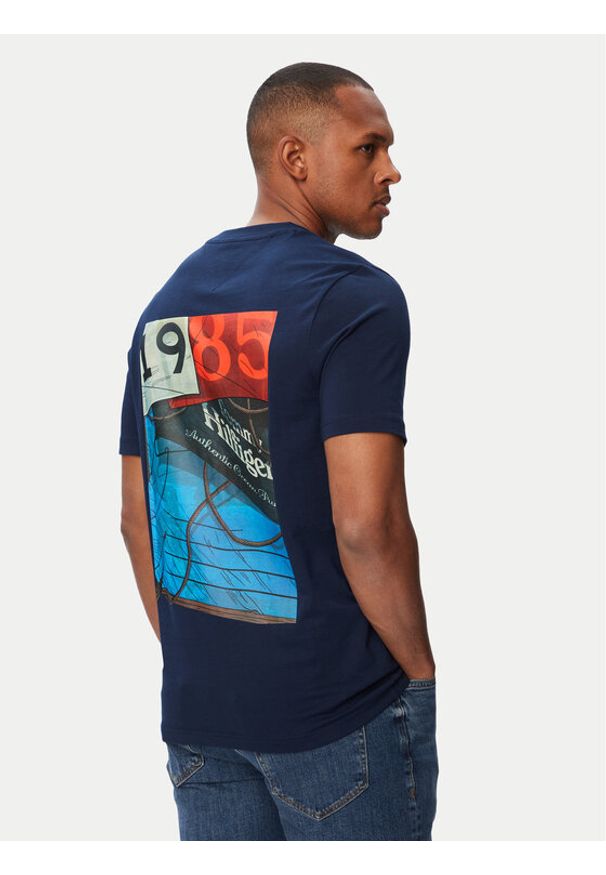 TOMMY HILFIGER - Tommy Hilfiger T-Shirt Nautical MW0MW44258 Granatowy Regular Fit. Kolor: niebieski. Materiał: bawełna
