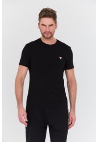 Guess - GUESS Czarny męski t-shirt Core Tee Str, Rozmiar S. Kolor: czarny