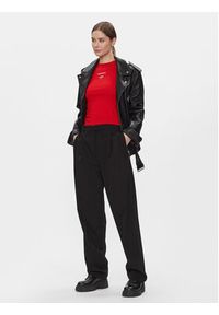 Tommy Jeans Bluzka Essential DW0DW17358 Czerwony Slim Fit. Kolor: czerwony. Materiał: bawełna, syntetyk #4