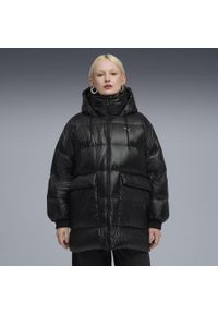 Puma - Damska kurtka puchowa z kapturem Style PUMA Black. Typ kołnierza: kaptur. Kolor: czarny. Materiał: puch. Sport: turystyka piesza