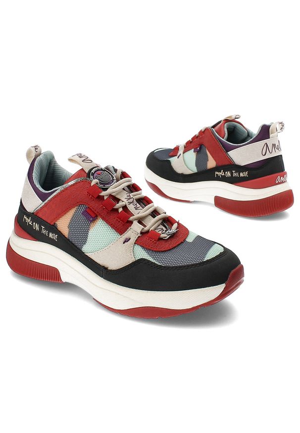 Czerwone Sneakersy Anekke Sportowe Obuwie Damskie. Kolor: czerwony
