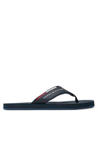 TOMMY HILFIGER - Tommy Hilfiger Japonki Comfort Hilfiger Beach Sandal FM0FM05096 Granatowy. Kolor: niebieski