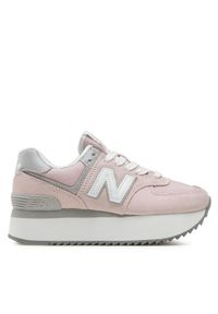 New Balance Sneakersy WL574ZSE Różowy. Kolor: różowy. Materiał: zamsz, skóra. Model: New Balance 574 #1