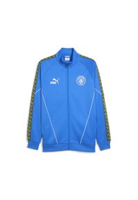 Puma - Męska kurtka Manchester City KING Anthem PUMA Hyperlink Blue Pro Green. Kolor: niebieski, zielony, wielokolorowy. Sport: bieganie