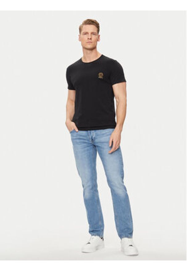 VERSACE - Versace Komplet 2 t-shirtów AU10193 Czarny Slim Fit. Kolor: czarny. Materiał: bawełna