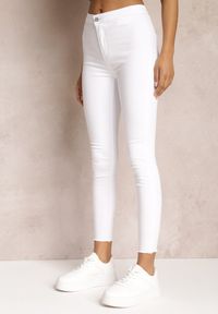 Renee - Białe Spodnie Skinny Iolochis. Okazja: do pracy, na co dzień. Kolor: biały. Długość: długie. Styl: casual, elegancki #4