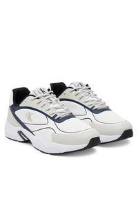 Calvin Klein Jeans Sneakersy Retro Tennis Low Knit Mix YM0YM01310 Biały. Kolor: biały. Materiał: materiał #6