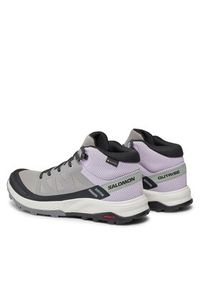 salomon - Salomon Trekkingi Outrise Mid GORE-TEX L47160600 Czarny. Kolor: szary #4