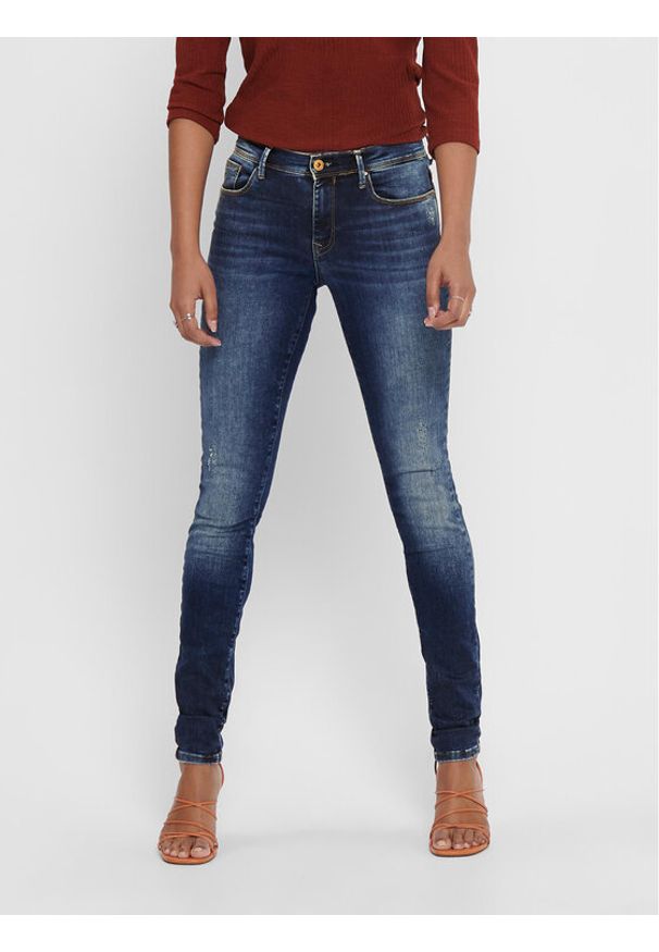 only - ONLY Jeansy Shape 15159137 Granatowy Skinny Fit. Kolor: niebieski