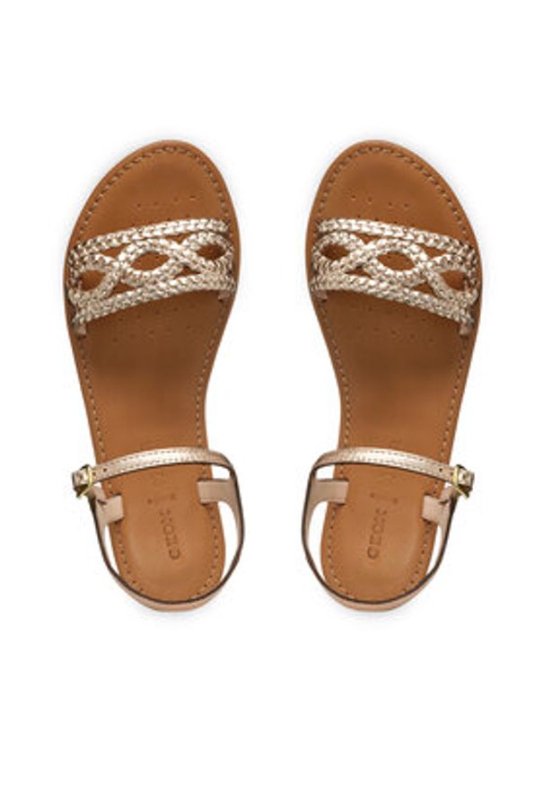 Geox Sandały D Sozy S D55LXA 000KY C2012 Złoty. Kolor: złoty. Materiał: skóra