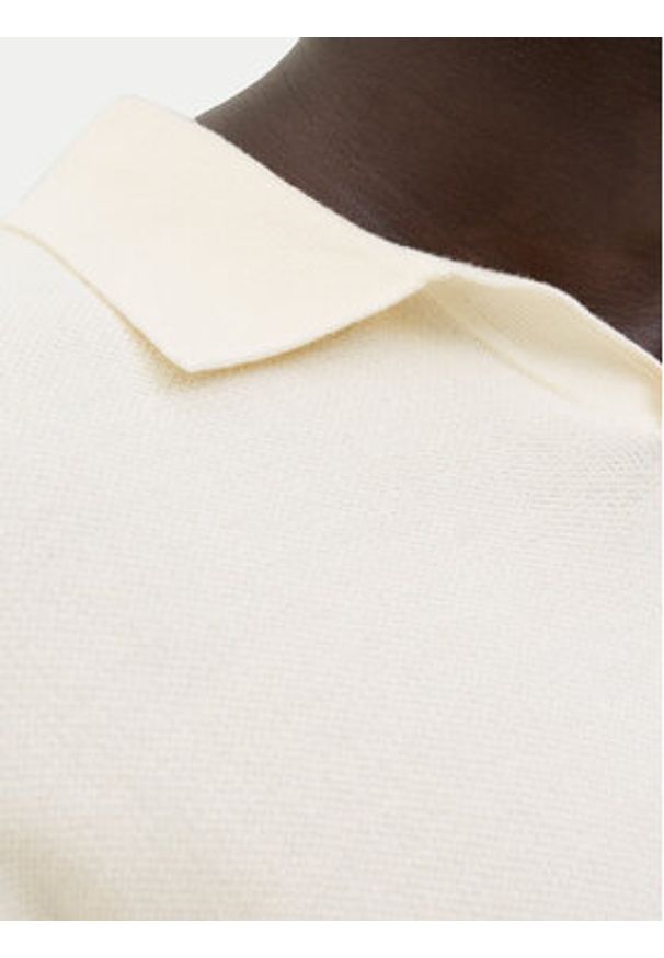 Jack & Jones Polo Norrebro 12297926 Écru Relaxed Fit. Typ kołnierza: polo. Materiał: bawełna