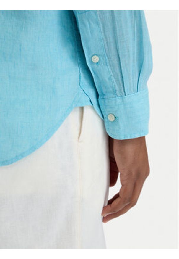 TOMMY HILFIGER - Tommy Hilfiger Koszula MW0MW41530 Niebieski Regular Fit. Kolor: niebieski. Materiał: len