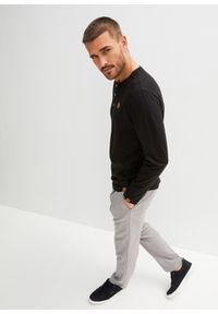 bonprix - Bluzka z dekoltem henley, długi rękaw, z czystej bawełny organicznej (2 szt.). Typ kołnierza: typu henley. Kolor: czarny. Materiał: bawełna. Długość rękawa: długi rękaw. Długość: długie #2