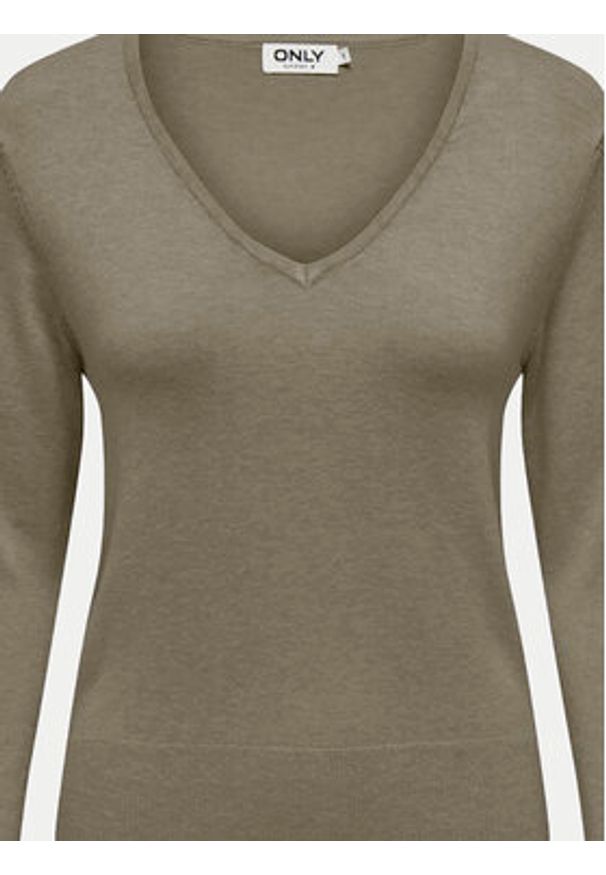 only - ONLY Sweter Venice 15333990 Brązowy Regular Fit. Kolor: brązowy. Materiał: wiskoza