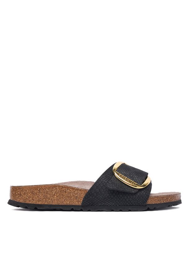 Birkenstock Klapki Madrid Big Buckle 1032965 Czarny. Kolor: czarny. Materiał: skóra