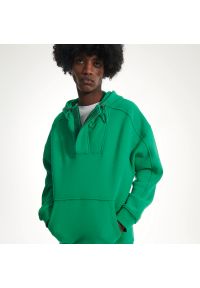 Reserved - Bluza z przeszyciami - Zielony. Kolor: zielony