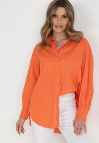 Born2be - Pomarańczowa Koszula Doriemara. Kolor: pomarańczowy. Długość rękawa: długi rękaw. Długość: długie #1