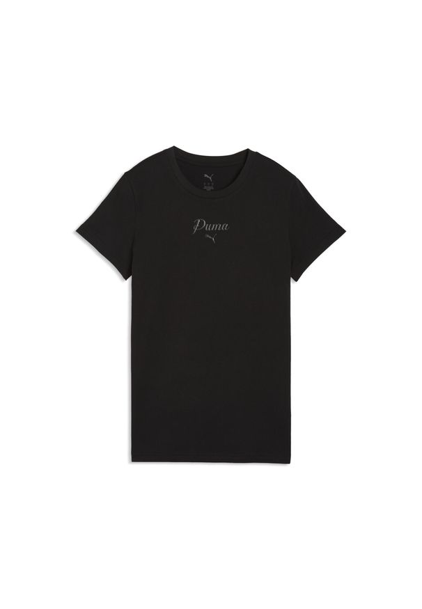 Puma - Damska koszulka Essentials Script PUMA. Kolor: czarny