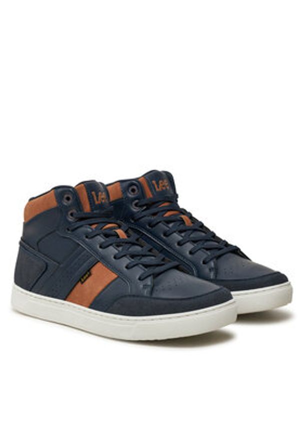 Lee Sneakersy Dean Men Mid 50243024.29Y Granatowy. Kolor: niebieski. Materiał: skóra