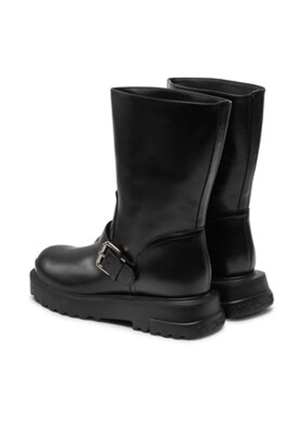 Love Moschino - LOVE MOSCHINO Botki JA24134G1LIA0000 Czarny. Kolor: czarny. Materiał: skóra