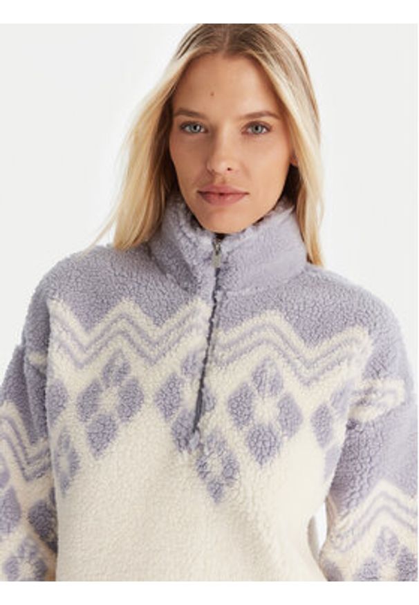 Roxy Polar Mountain Story ERJPF03228 Biały Regular Fit. Kolor: biały. Materiał: syntetyk