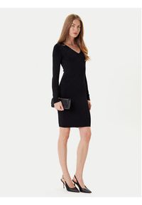 Marciano Guess Sukienka dzianinowa 5YGK23 5036Z Czarny Slim Fit. Kolor: czarny. Materiał: wiskoza #3