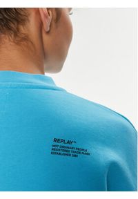 Replay Bluza W3586Q.000.23614P Niebieski Regular Fit. Kolor: niebieski. Materiał: bawełna #6