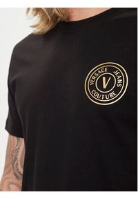 Versace Jeans Couture T-Shirt 76GAHT02 Czarny Regular Fit. Kolor: czarny. Materiał: bawełna #5