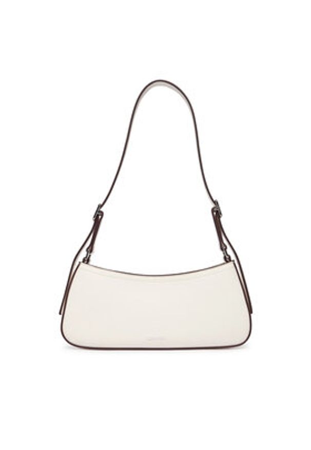 Calvin Klein Torebka Ck Small Shoulder Bag LV04F3170G Biały. Kolor: biały. Materiał: skórzane
