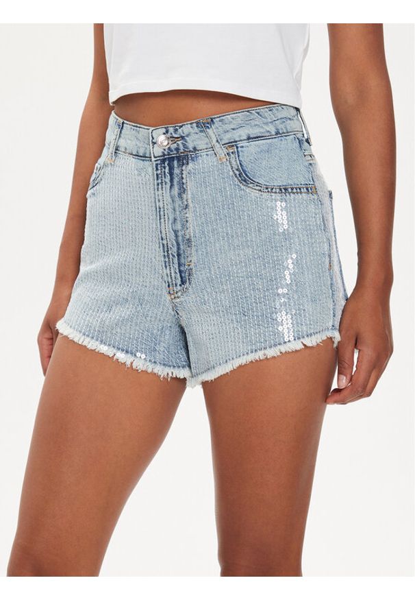 Liu Jo Szorty jeansowe UA4263 D4889 Niebieski Regular Fit. Kolor: niebieski. Materiał: lyocell, bawełna