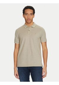 Calvin Klein Polo K10K114475 Beżowy Regular Fit. Typ kołnierza: polo. Kolor: beżowy. Materiał: bawełna