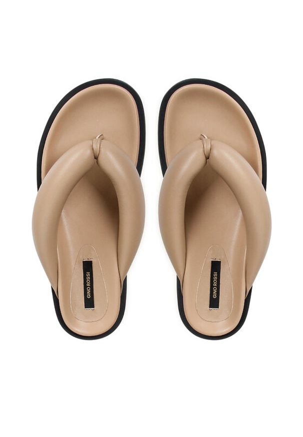 Gino Rossi Japonki VI-005-22-1 Beżowy. Kolor: beżowy. Materiał: skóra