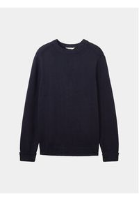 Tom Tailor Sweter 1038246 Granatowy Regular Fit. Kolor: niebieski. Materiał: bawełna #6