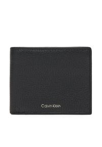 Calvin Klein Duży Portfel Męski Ck Leather Billfold W Zip Coin LV04D1028G Czarny. Kolor: czarny. Materiał: skóra