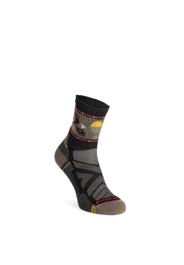 Skarpety turystyczne Smartwool Hike Light Cushion Soaring Print Mid Crew Socks. Kolor: szary. Wzór: nadruk