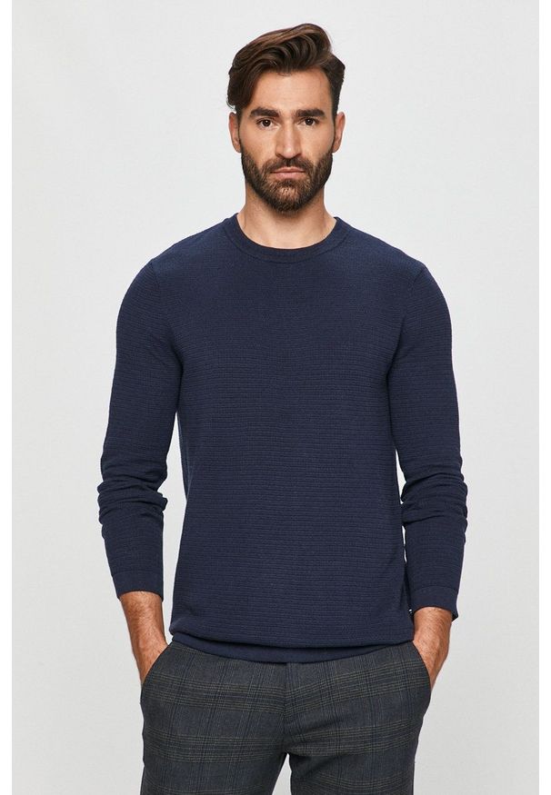Tailored & Originals - Sweter. Okazja: na co dzień. Kolor: niebieski. Materiał: dzianina. Długość rękawa: długi rękaw. Długość: długie. Styl: casual